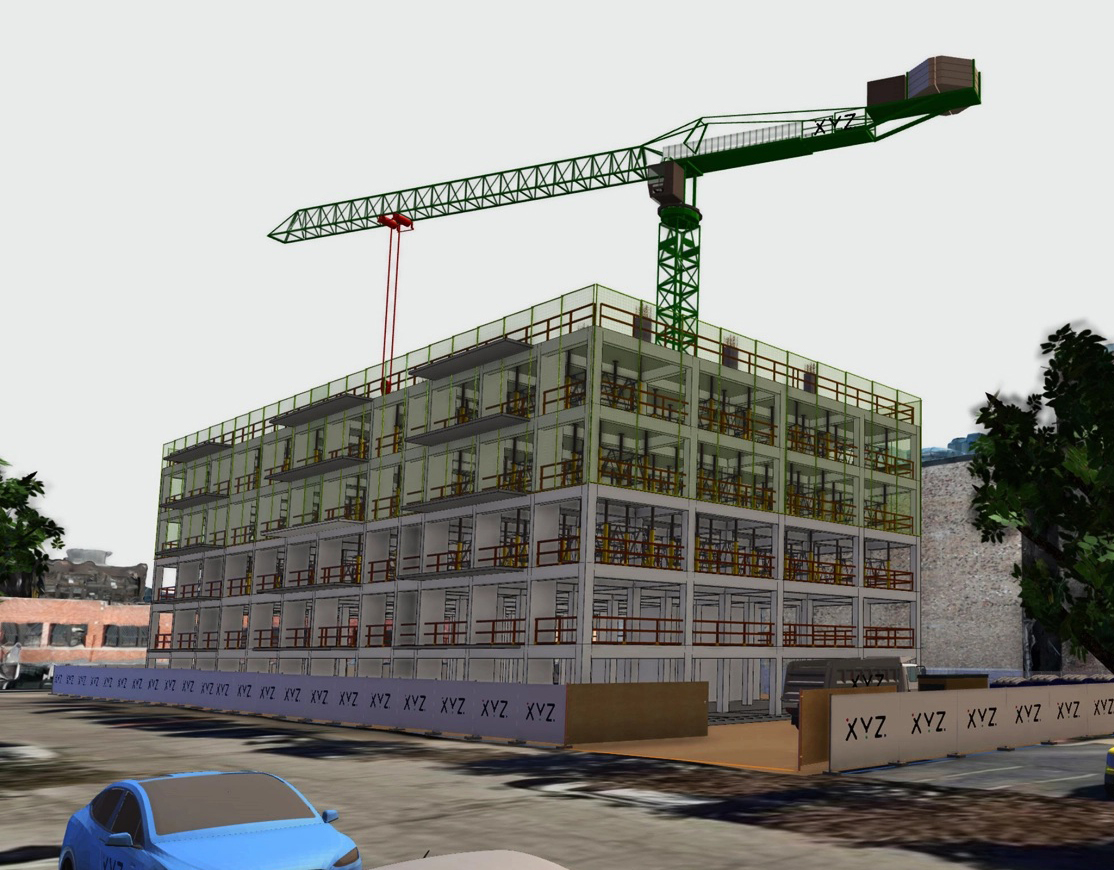 Large scale construction site logistics operations