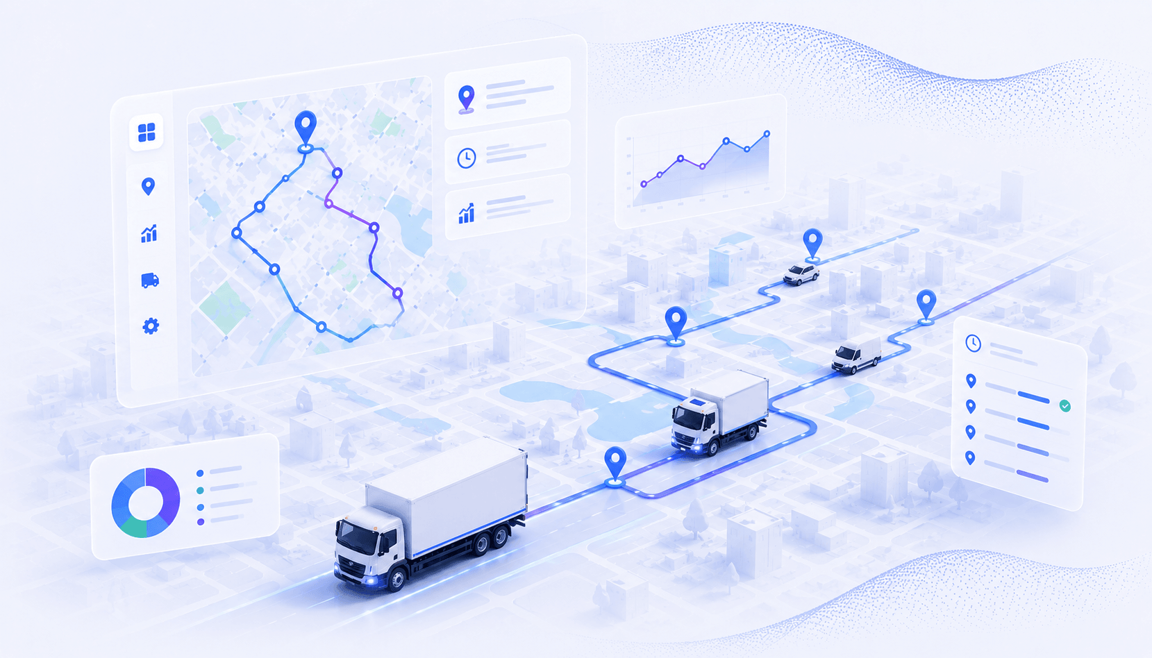 Route optimization mapping tracking data
